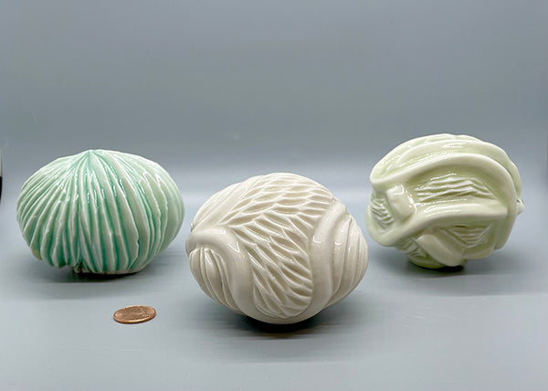 Carved Porcelain Spheres