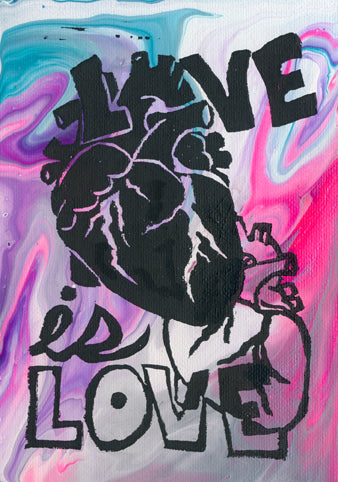 Love is Love Block Print