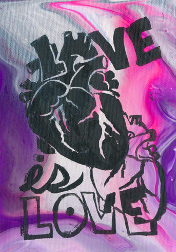 Love is Love Block Print