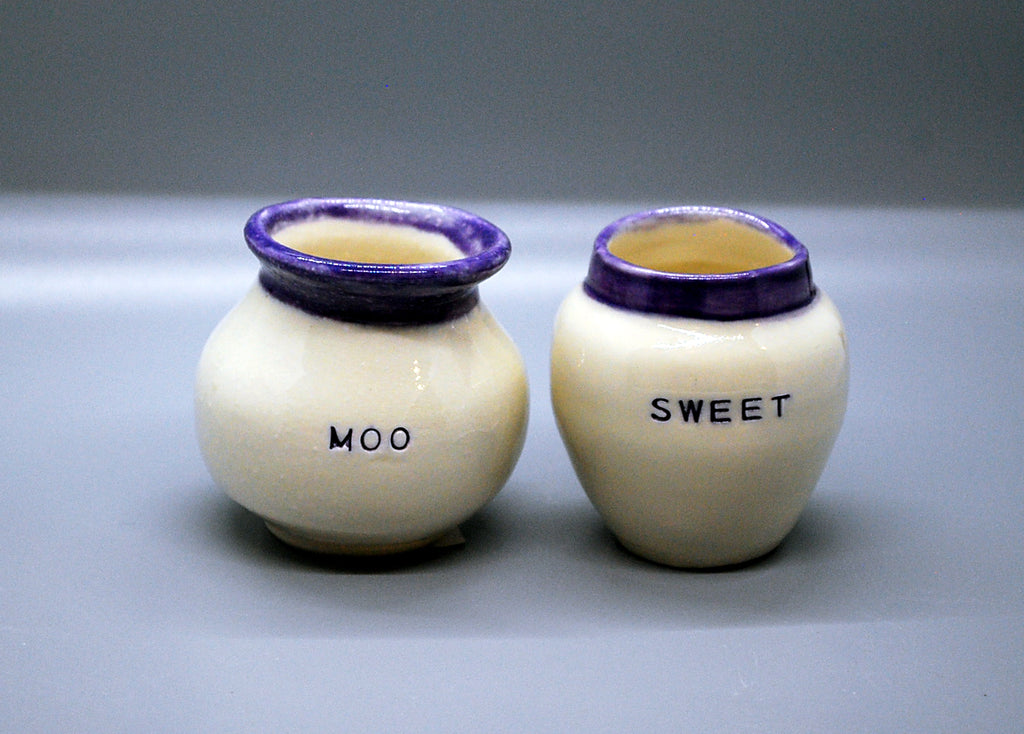 "Moo & Sweet" Stoneware Creamer Set (Set of 2)