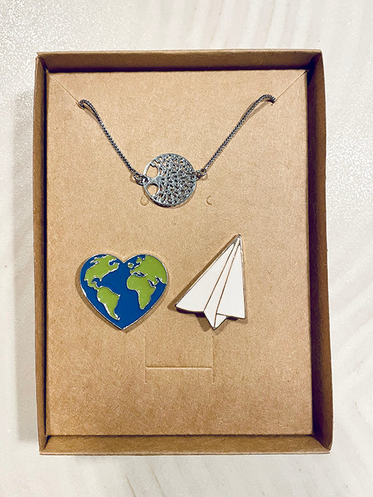 Pins & Bracelet Gift Set