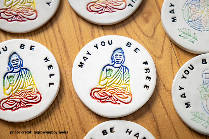 Rainbow Buddha Coasters